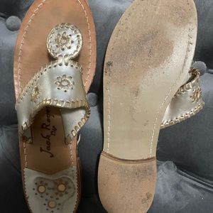 Jack Rogers Sandals gold/silver size 10